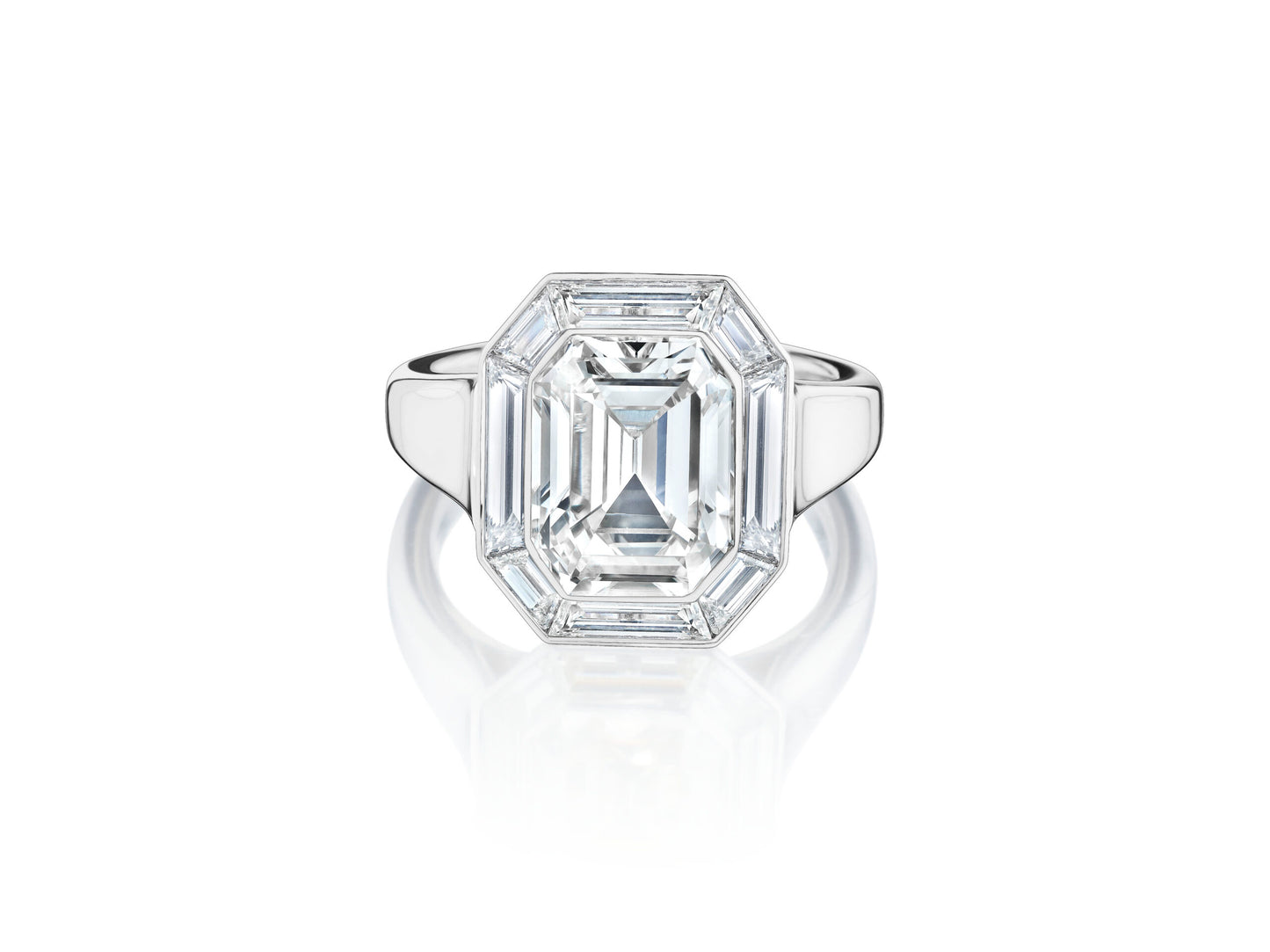 Emerald Diamond Illusion Ring