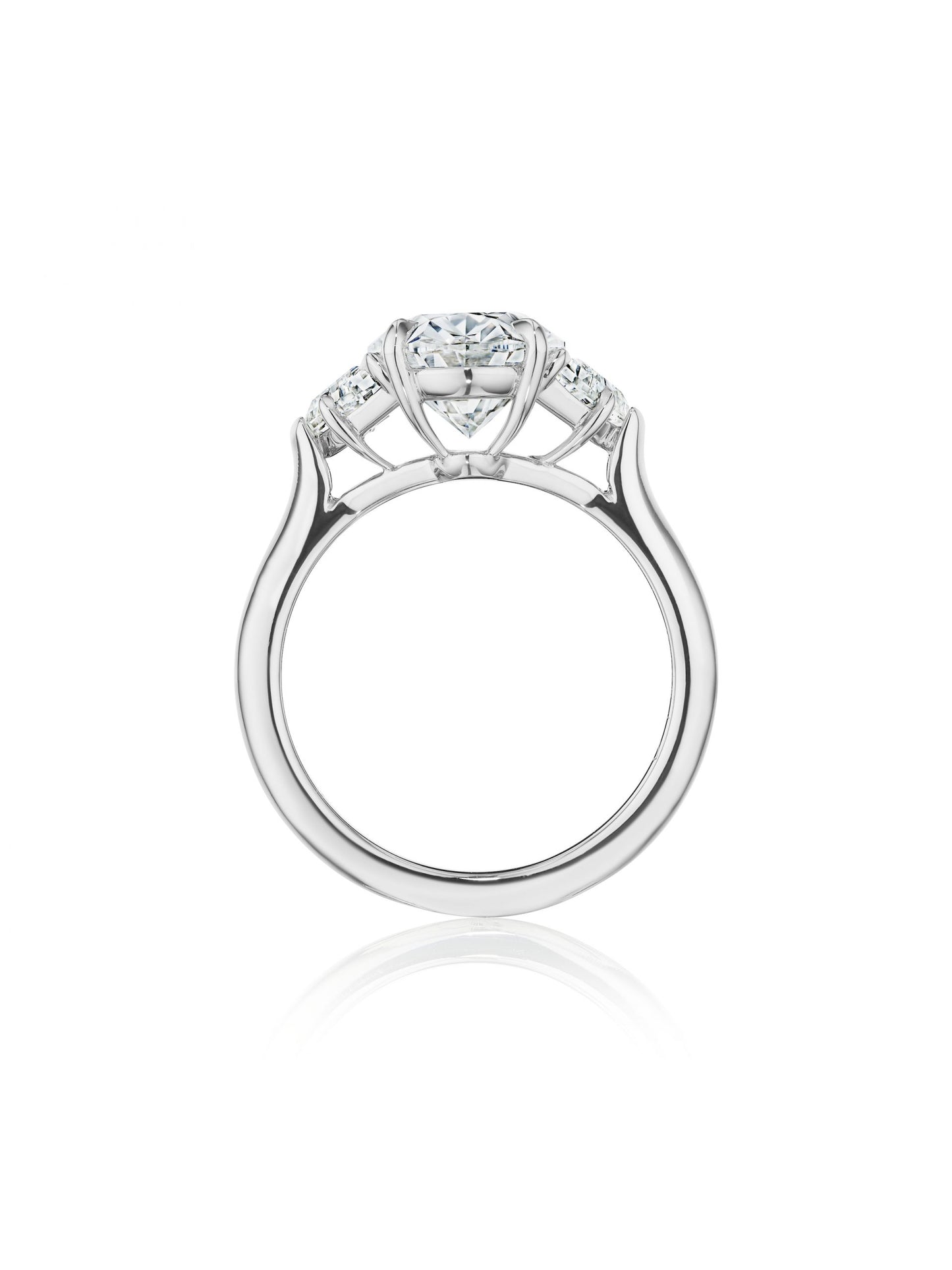 Oval Diamond w/ Epaulette Side Stones