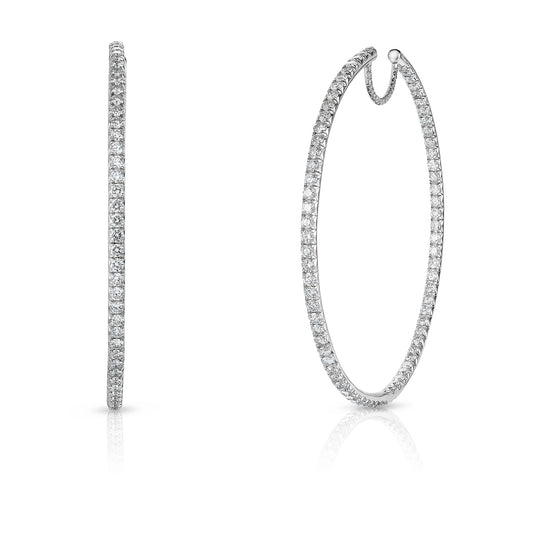 Inside Out Diamond Hoop