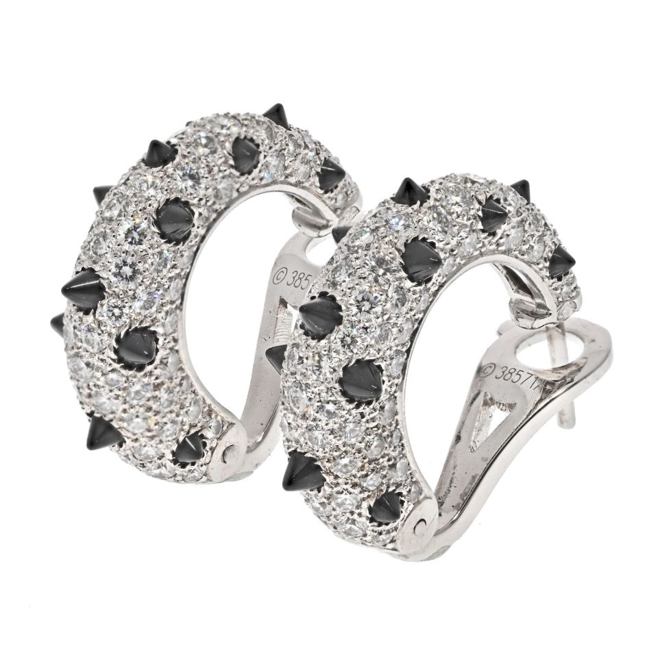 Cartier Diamond & Onyx Clash Earrings