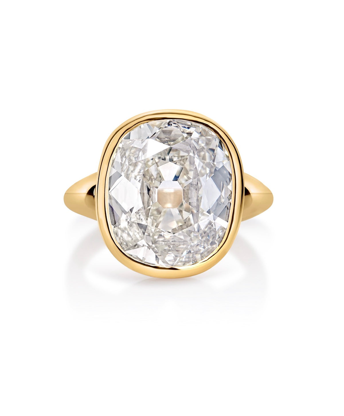 Bezel Set Old Mine Diamond Ring