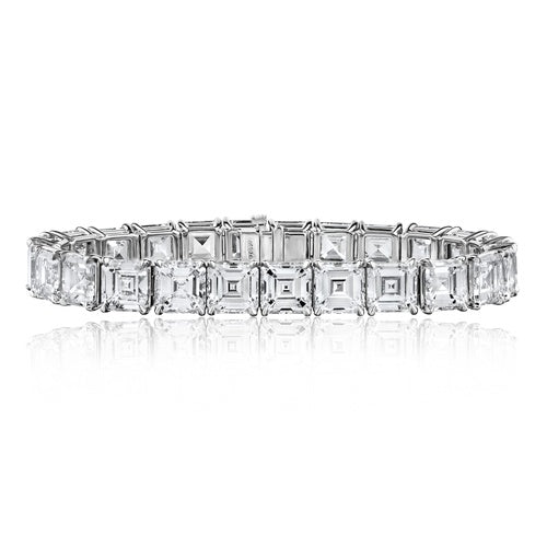 Square Emerald-Cut Diamond Bracelet