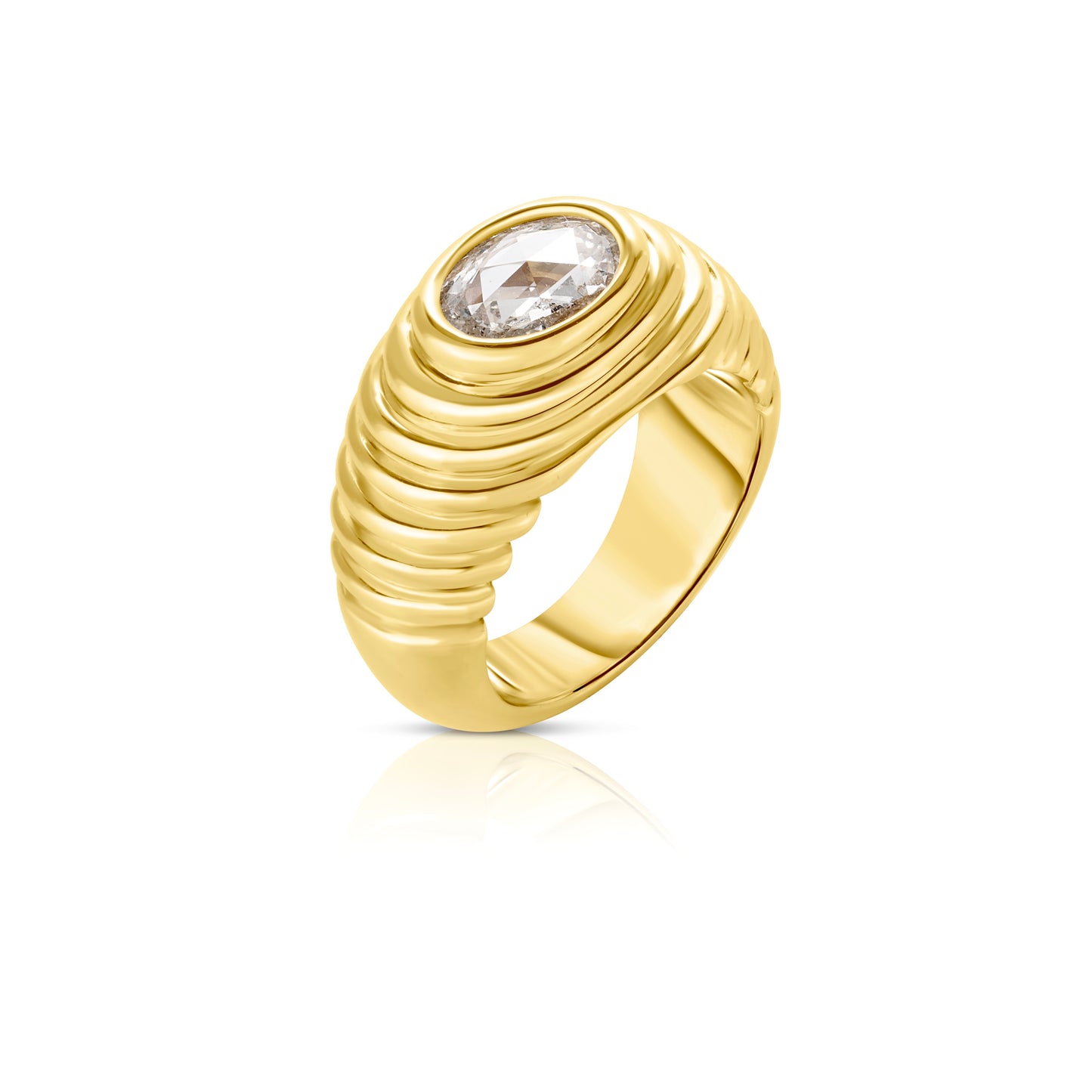 Antique Rose-Cut Diamond Gypsy Ring