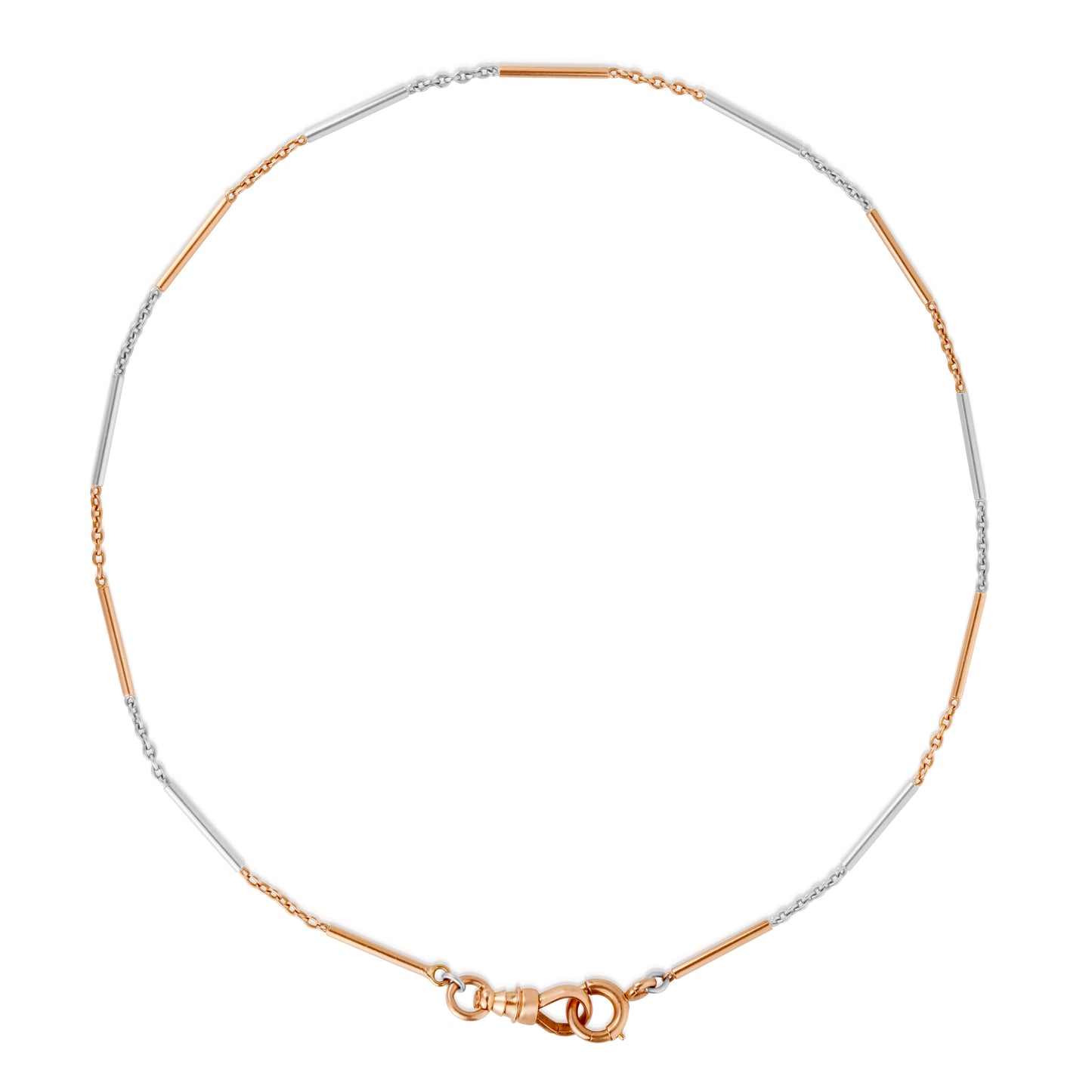 Art Deco Bicolor Watch Link Chain