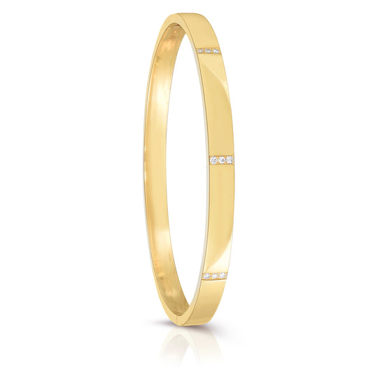 Gold and Diamond Bangle