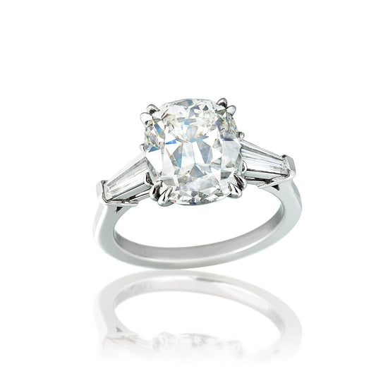 Classic Cushion with Tapered Baguettes