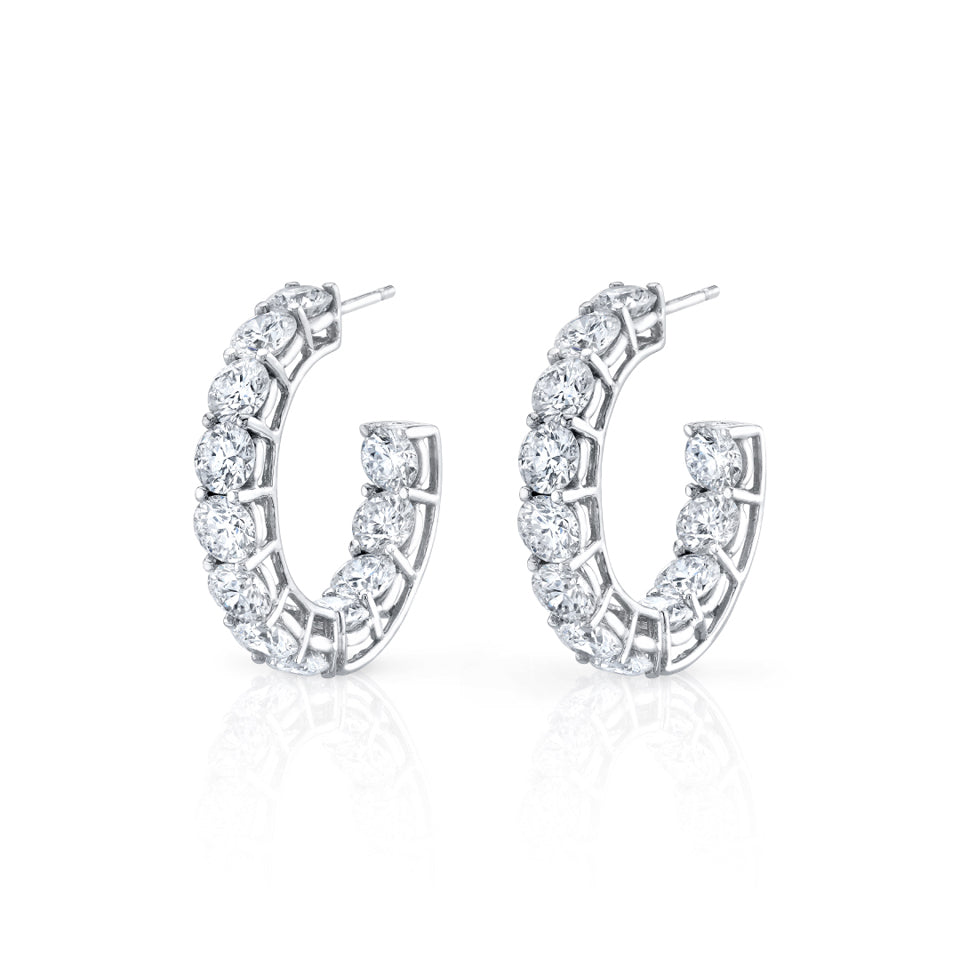 Inside Out Diamond Hoop Earrings