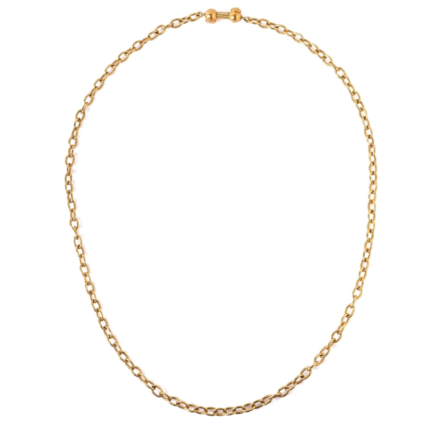 Gold Etruscan Revival Bead Necklace