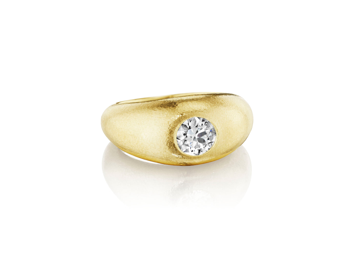 Old-European Cut Diamond Gypsy Ring