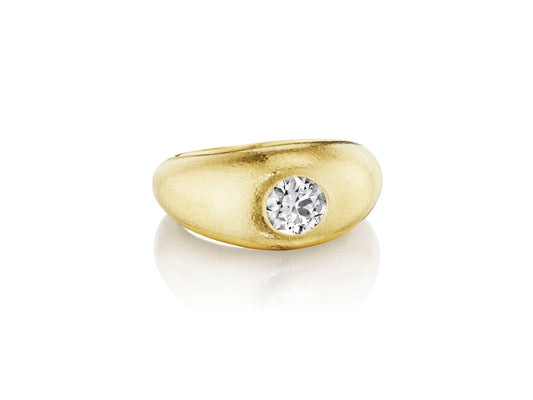 Old-European Cut Diamond Gypsy Ring