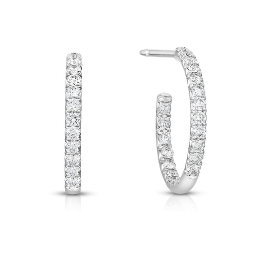 Petite Diamond Hoop Earrings