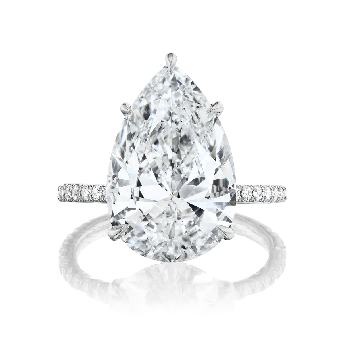Pear-Shaped Diamond Pave Ring