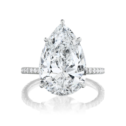 Pear-Shaped Diamond Pave Ring