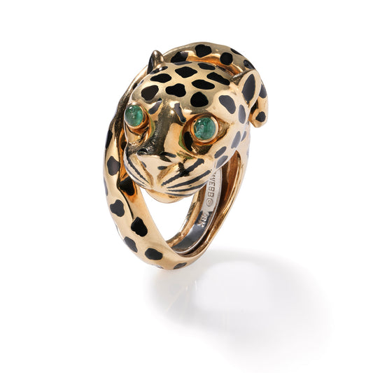 David Webb Leopard Ring