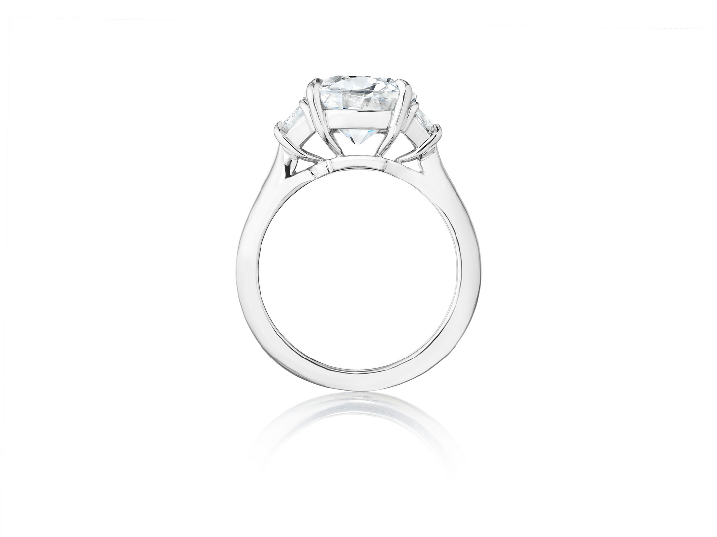 Cushion w/ Half Moon Side Stones