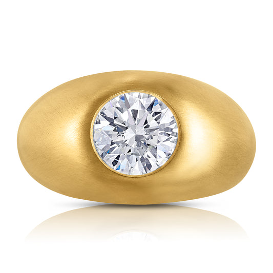 Gypsy-Set Diamond Ring