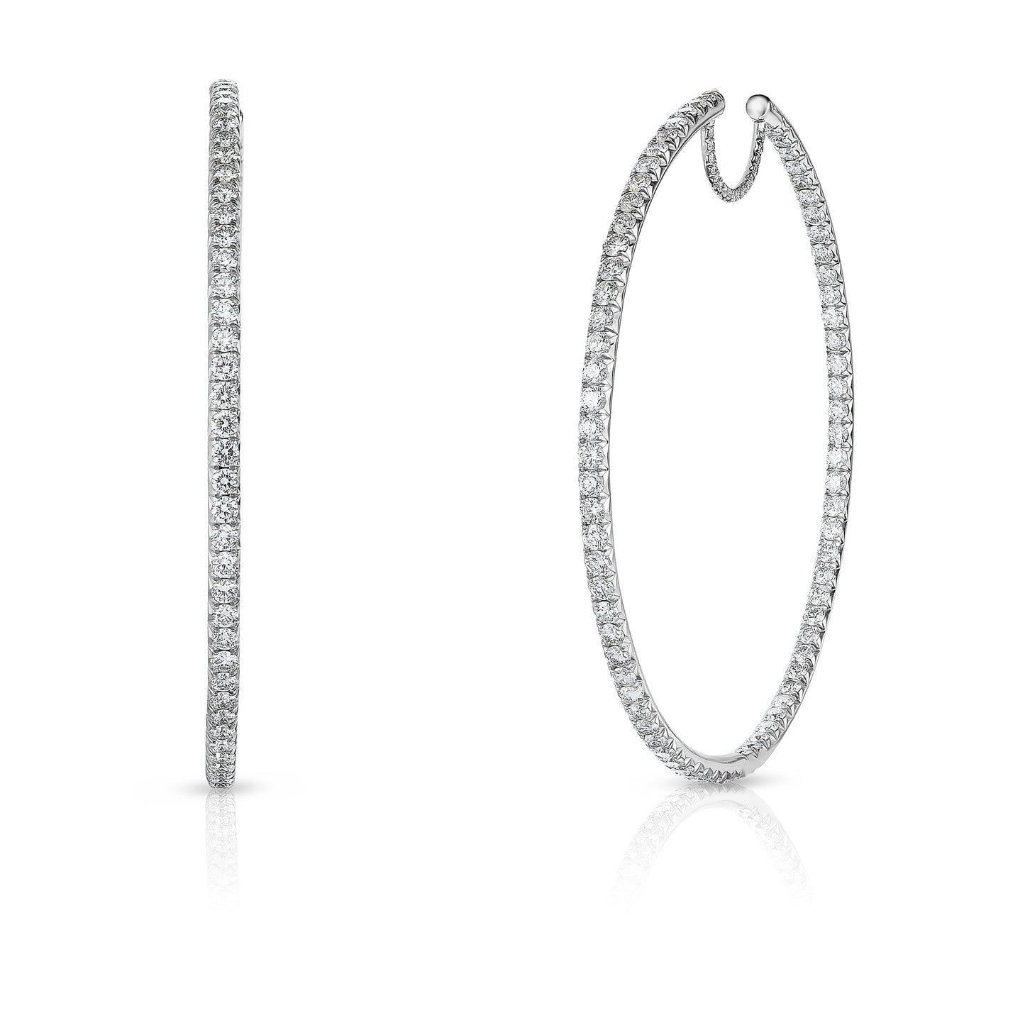 Inside Out Diamond Hoop