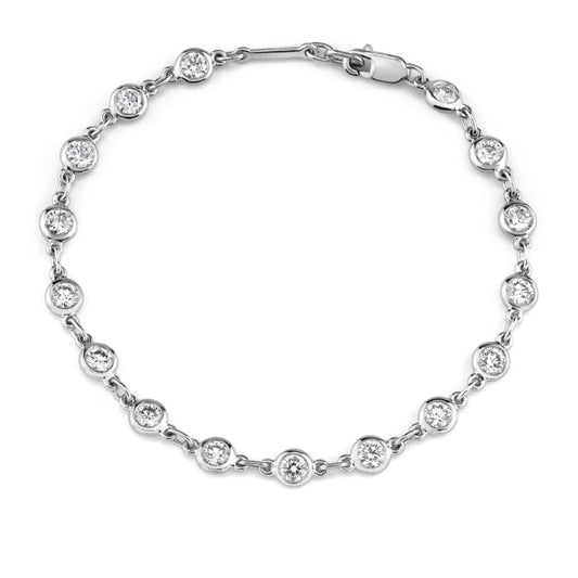 Bezel Set Diamond Link Bracelet