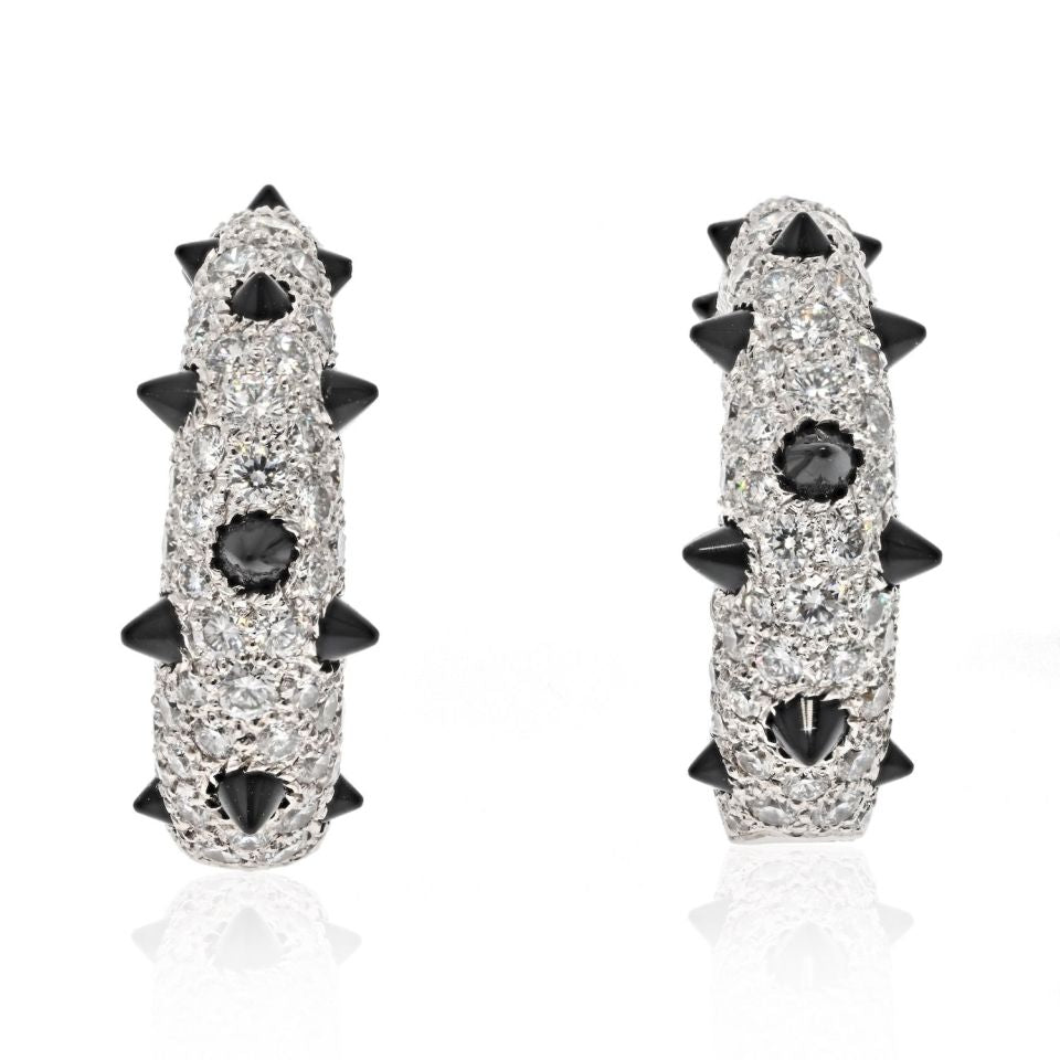 Cartier Diamond & Onyx Clash Earrings