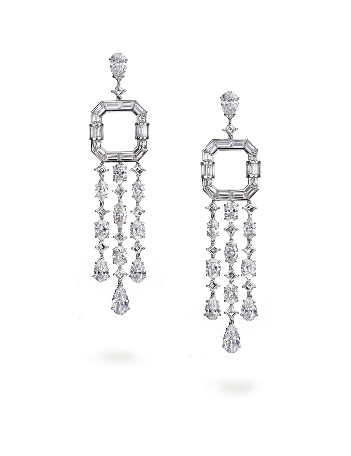 Deco Inspired Diamond Drops