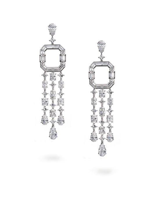 Deco Inspired Diamond Drops