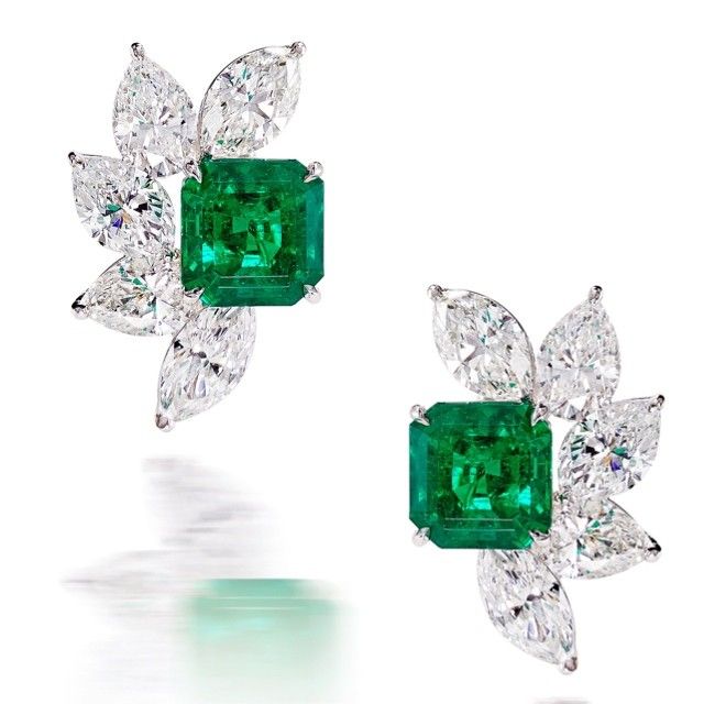 Colombian Emerald & Diamond Earrings
