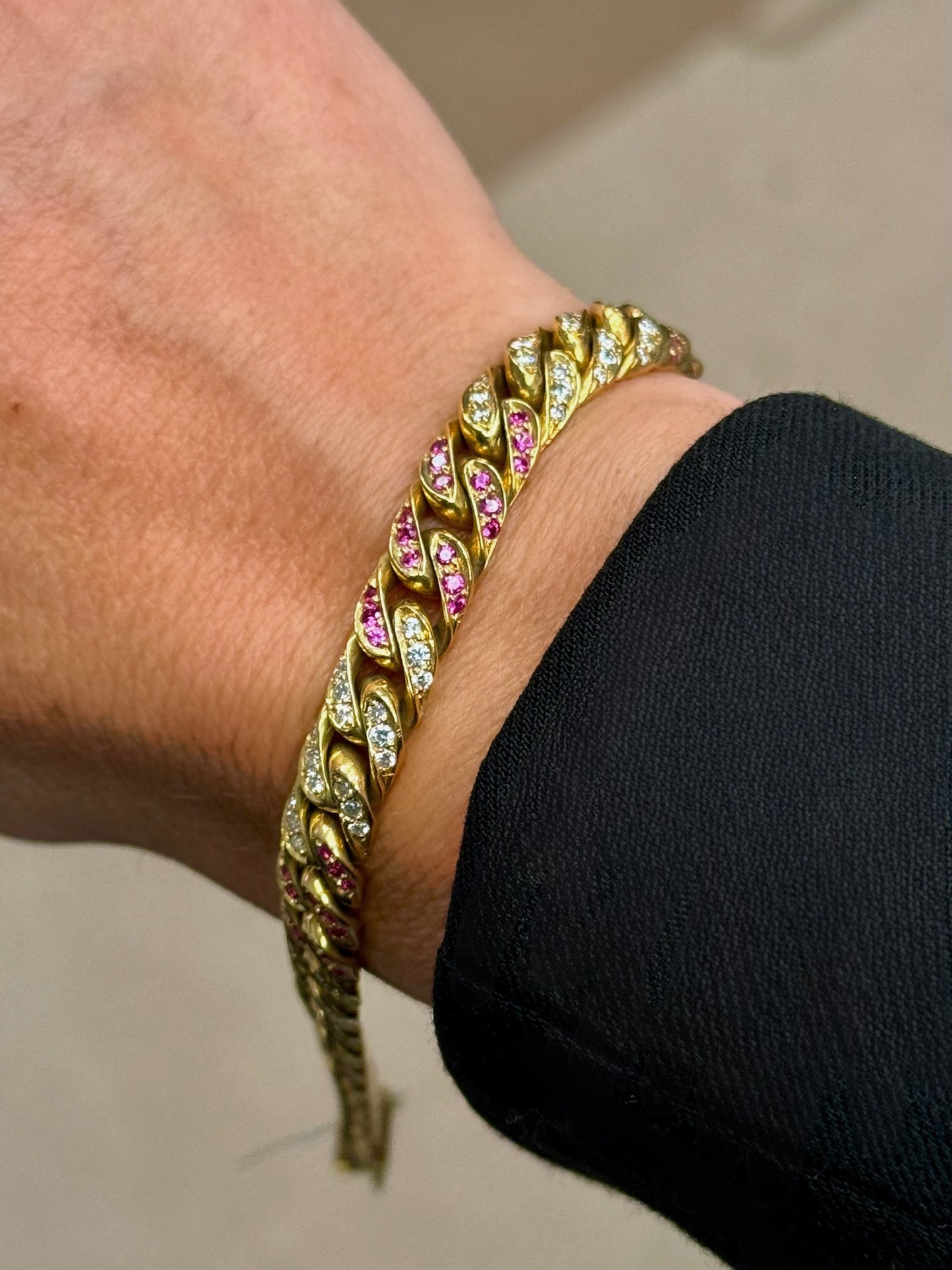 Curb Link Gemstone Bracelet