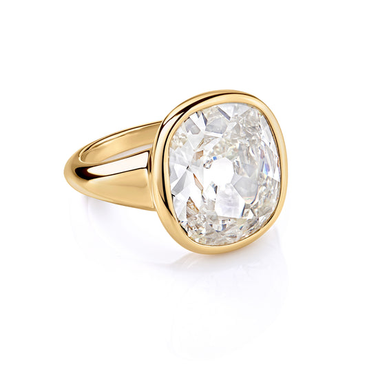 Bezel Set Old Mine Diamond Ring