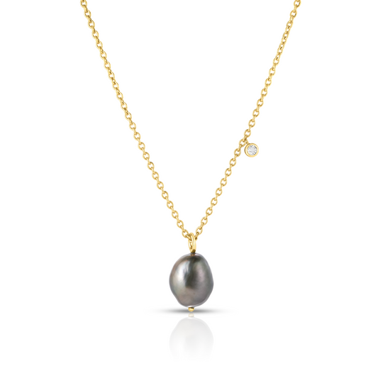 Tahitian Pearl & Diamond Necklace