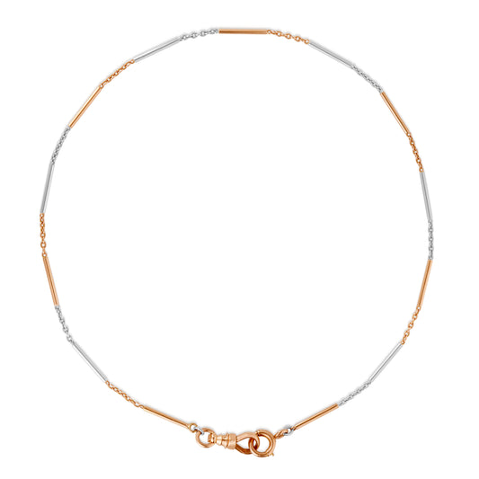 Art Deco Bicolor Watch Link Chain