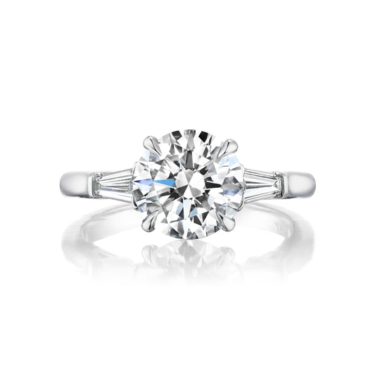 Classic Round Brilliant w/Side Stones