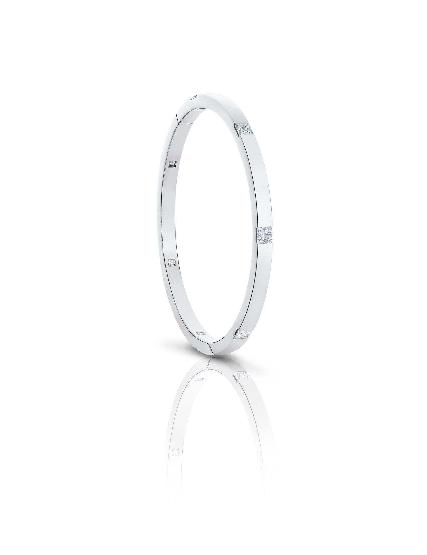 Princess-Cut Diamond Bangle Bracelet