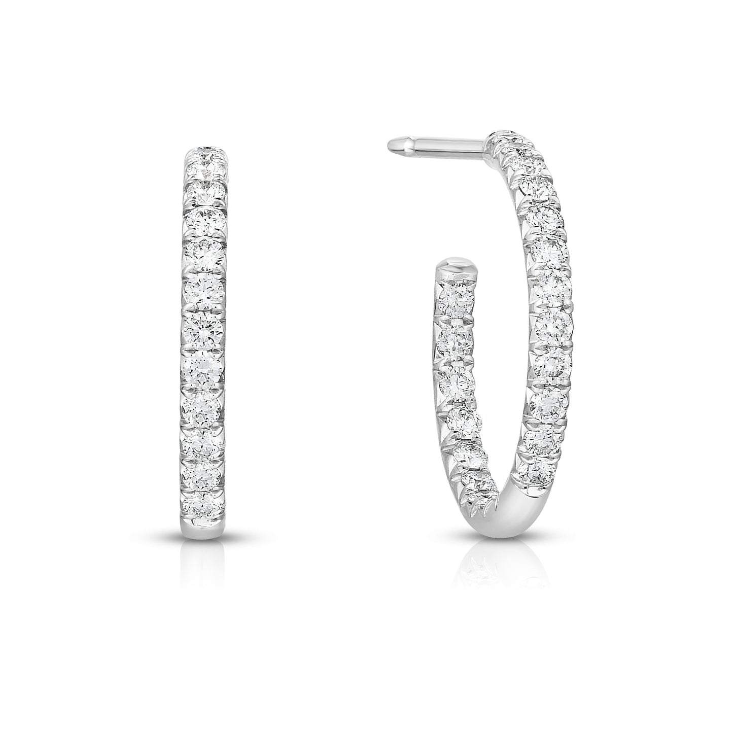 Petite Diamond Hoop Earrings