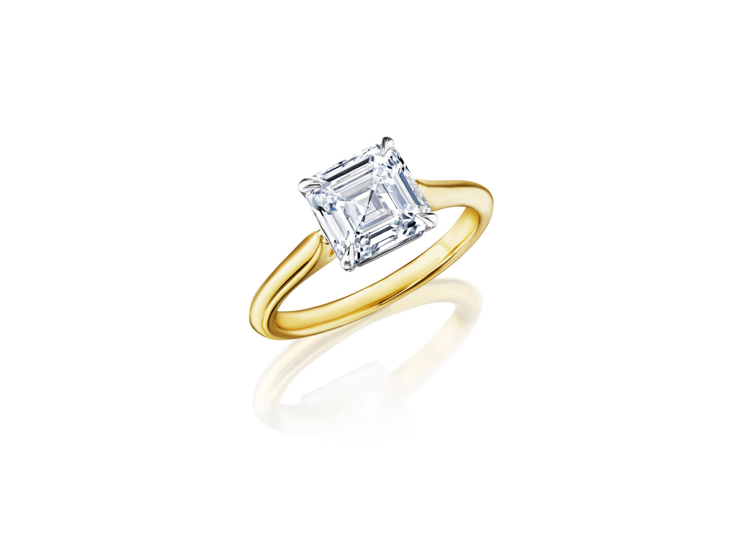 Square Emerald-Cut Diamond Ring