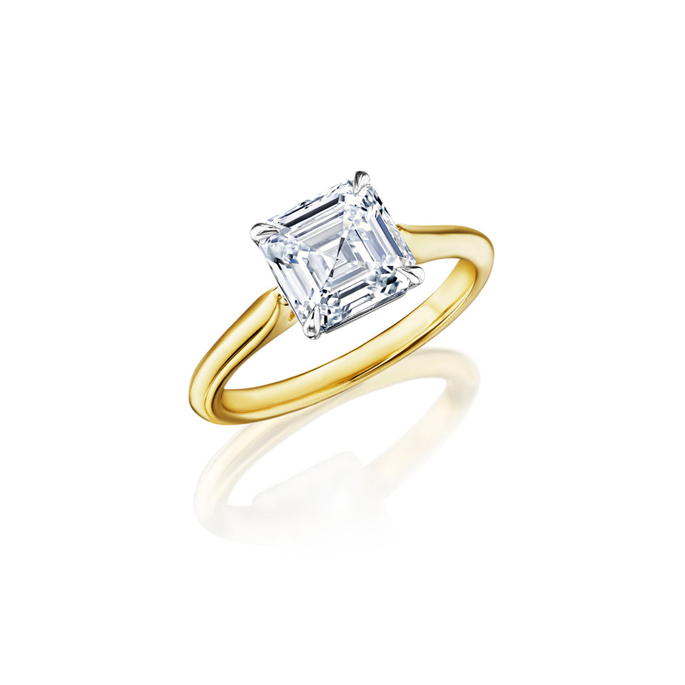Square Emerald-Cut Diamond Ring