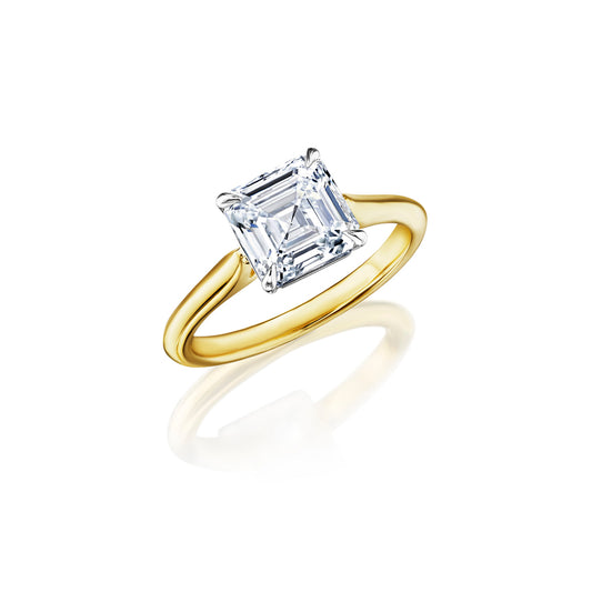 Square Emerald-Cut Diamond Ring