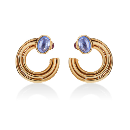 Bvlgari Sapphire & Ruby Earrings