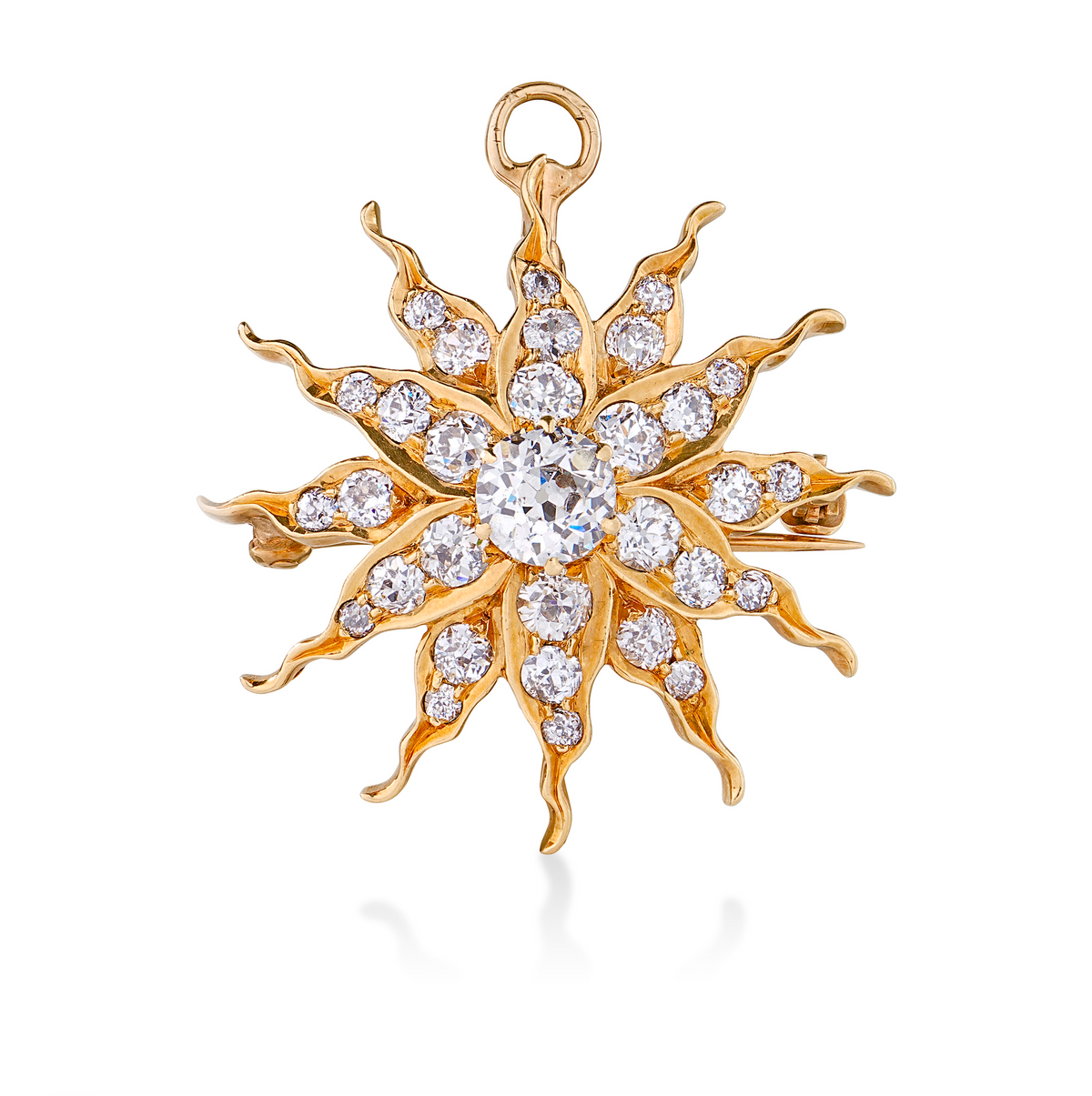 Victorian Sunburst Brooch