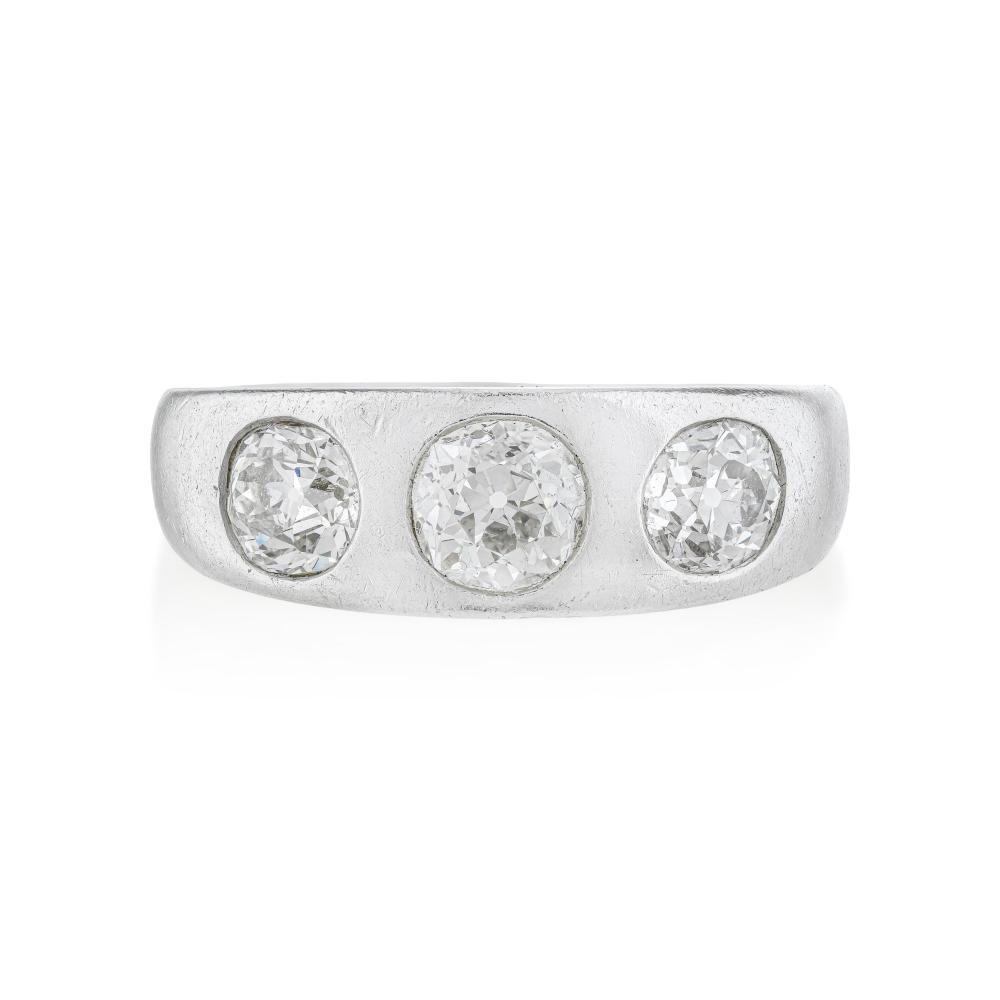 Flush Set Diamond Ring