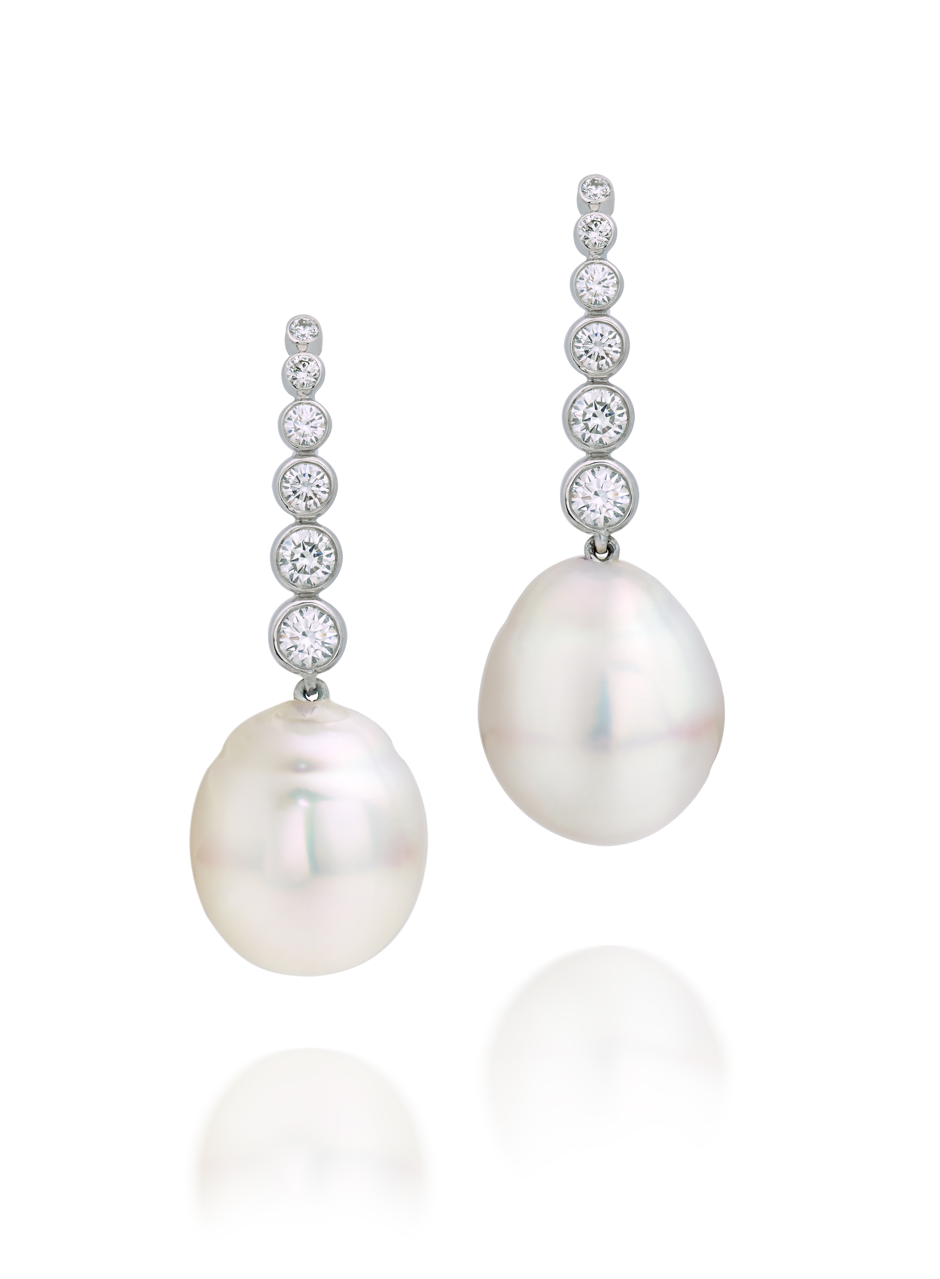 Diamond and South Sea Pearl Cuff Earrings – Lauren Addison – Bespoke ...