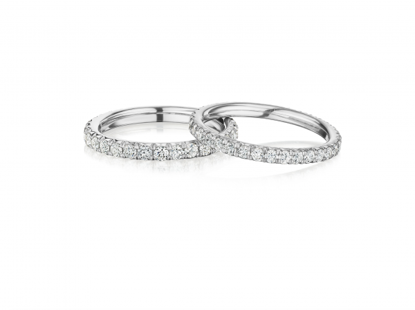 Stackable Pave Diamond Bands