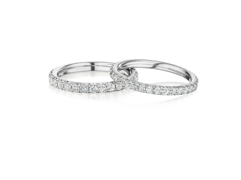 Stackable Pave Diamond Bands