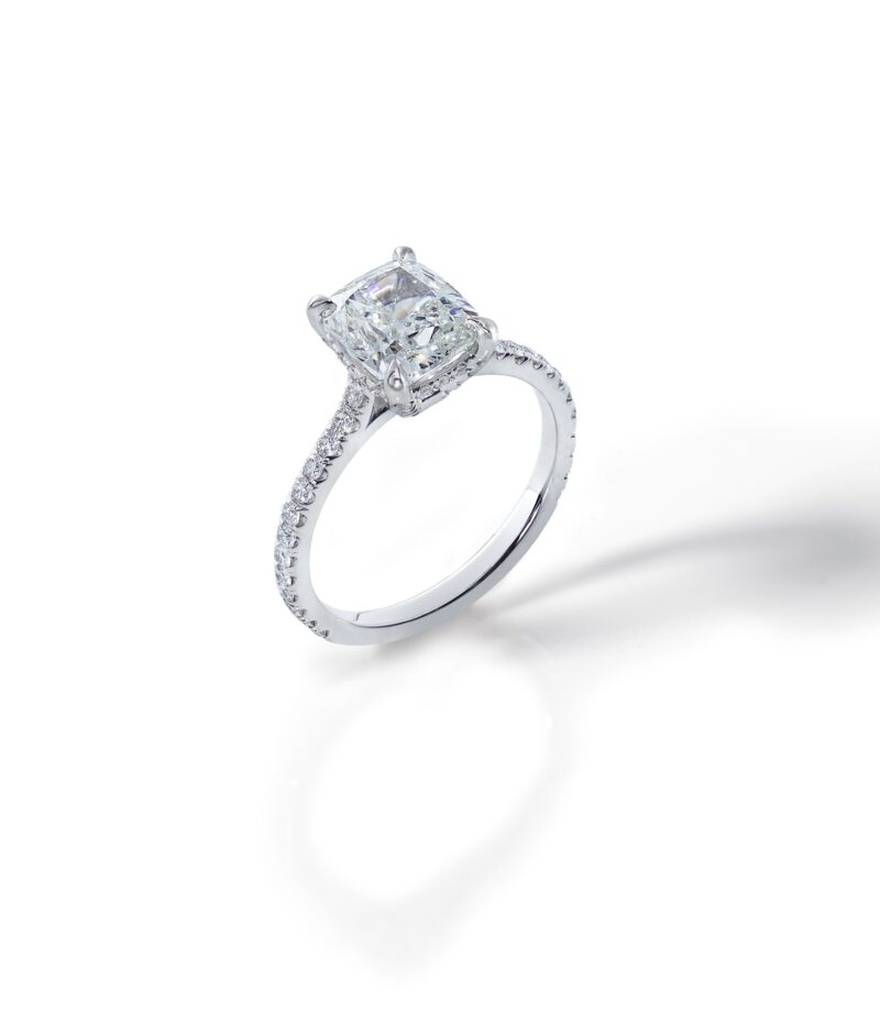 Cushion-Cut Diamond Engagement Ring